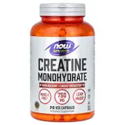 NOW Foods, Sports, Creatine Monohydrate, 750 mg, 240 Veg Capsules