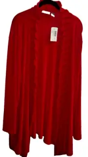 NWT ROUGE RED CHICOS TRAVELERS OPEN PRINCESS PLEAT JACKET 4 20 22
