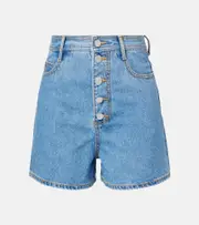 [Alemais] Alémais Stephi high-rise denim shorts UK 16 blue