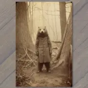 FLATCARD Groundhog Weird Creepy Unusual Woods Clothed Odd Fall Day Strange ️