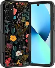 [KJFHDJFDH] for Galaxy A35/A55 5G Case,Dual Layer Hybrid Heavy Duty Rugged Shockproof Hard PC +Soft Silicone Protective Case for Samsung Galaxy A55 5G/A35 5G 6.6",Beautiful Floral