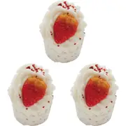 3PK Bomb Cosmetics Wild Strawberry Bath Bomb Mallow Body Fragrance Scented Fizzy