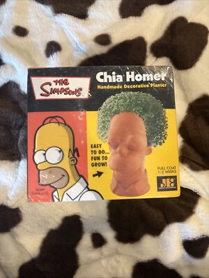 Homer Simpson Chia Pet • New Factory Sealed • 2002 • The Simpsons