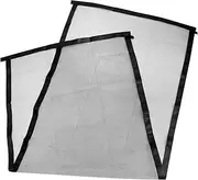 Abaodam 2sets Pet Fence Pet Gate for Enclosure Fence Dog Enclosure Fence Dog Stair Gate Fence Folding Mesh Safety Fence Puppy Safety Guard Gate Indoor Dog Fence Black Polyester