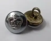 Vintage Royal Crown Basic Insignia Ringed Back Buttons X2 ASBT153