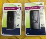 2x Leviton TBL03-10E Tabletop Slide Control Lamp Dimmer 300-Watt Black