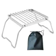 Portable Grill Campfire Stand Stainless Steel Campings Stove Grill Rack