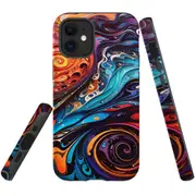 For iPhone 12 mini Tough Protective Cover, Swirling Paint