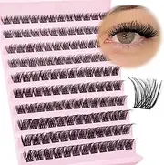 SLSXNL Natural Wispy Lash Clusters 9-14MM D Curl Cluster Eyelash Extensions Soft Eyelash Clusters,9mm 10mm 12mm 14mm False Eyelashes 120pcs Cluster Lashes