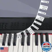Removable Piano Keyboard Note Labels, Silicone Piano Notes Stickers Guide for