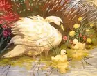 "Swans" Printed Needlepoint Tapestry Canvas Collection D'art 11863