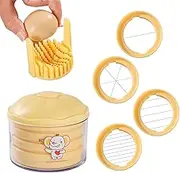 Hard Boiled Egg Slicer, 4 in 1 Metal Egg Slicer, Precision Chopper Heavy Duty Shredder Handheld Kitchen Tool for Grape Tomato Cheese Onion Potato Salad Food