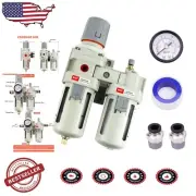 Semi-Auto Drain Air Filter Regulator Lubricator Combo for Clean Compressed Air