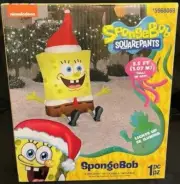 Gemmy Spongebob Squarepants Christmas 3.5 Ft Airblown Inflatable LED
