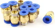 uxcell 6mm Tube to 1/8BSP Thread Push in Quick Connect Coupler Fittings 12pcs