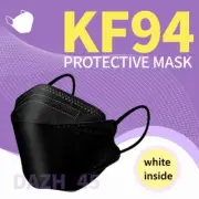 KF94 Black Disposable Protective 4 Layer Face Mask Adult Face Cover