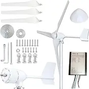 YHOZHUT Wind Generator 800W / 1000W High-Power Wind Turbines 24V / 48V Wind Turbines 3 Blades Home Wind Turbine Generator Kit With Waterproof Charge Controller For Industrial, Street, Marine,800w,48V