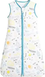 Sleep Sack,Breathable Swaddle Sleeping Bag - Lightweight Sleep Sacks with 2-Way Zipper Design Infant Swaddle Transition Wearable Sleeping Pads Imtrub