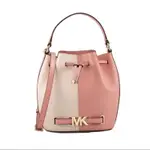 MK-粉色拼色大水桶包