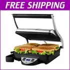 Smart 1500W Panini Press with LCD Display & Removable Drip Tray for Easy Cleanup