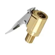 Tire Air Chuck with Clip Adapter, Brass Locking Tire Inflator Nozzle Adapter