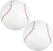 OFFIGAM 2pcs Inflatable Baseball Beach Balls Inflatable Balls for Teens Lightweight and Compact for Fun for Catching and Throwing Activities