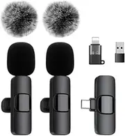 Fahgaer Plug-and-Play Wireless Microphone for Video Recording, Interviews and Noise Reduction Wireless Mini Microphone