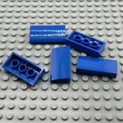 LEGO Slope - Blue - Curved 2 x 4 x 2/3 with Bottom Tubes - QTY x5