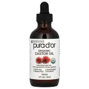 Pura D'or, Organic Castor Oil, 4 fl oz (118 ml)