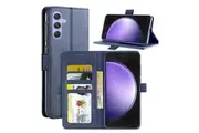 For Samsung Galaxy S23FE /S23 FE Case, SupRShield Wallet Leather Flip Magnetic Stand Case Cover (Navy Blue)