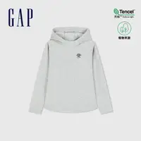 在飛比找momo購物網優惠-【GAP】男童裝 Logo印花帽T-灰色(890301)