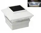 Set of 2/4/6/8/10/12 Outdoor Solar White 4"x4" PVC&Wood Fence Post Cap LED Light