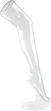 Generic Freestanding Hosiery Mannequin Leg,Display Socks Tool,Mannequin Display Prop Long Leg Model for Window,Commercial Use,Shop Women Female, Clear
