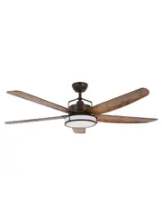 Louisville 157cm DC Fan with Light in Oil Rubbed Bronze with Koa Blades