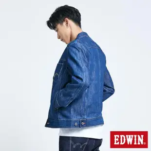 【EDWIN】男裝 E-FUNCTION牛仔外套(原藍磨-無帽款)