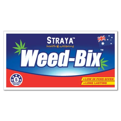 Weed Bix Straya Wellbeing Funny Smoke Sticker Aussie Car Flag 4x4 Funny Ute #...