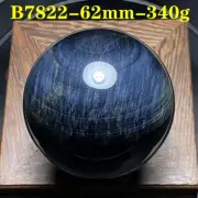 B7822-62mm-340g Natural Blue Tiger eye Crystal Sphere Ball Healling