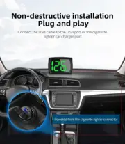 Digital GPS Speedometer Car HUD Head Up Display Dual Chips MPH/KM Gauge Big Font (for: Daihatsu)
