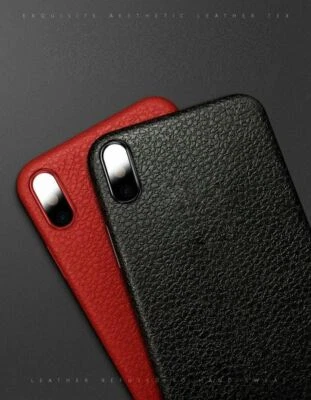 Lychee Skin Ultra Back Slim Case Cover For Apple iPhone XS Max XR 8 Plus 7 6s 5S