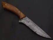 9" CUSTOM HAND MADE DAMASCUS STEEL SKINNER KNIFE RESIN HANDLE W/SHEATH M711