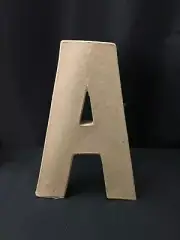 Darice Paper Mache Letter "A" ~ 8" X 5.5" X 1" ~ NEW