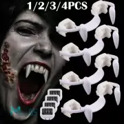 Lot New Retractable Vampire Teeth Halloween Cosplay Horror Costume Zombie Fangs