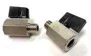 2 PACK - AIR COMPRESSOR MINI BALL VALVE DRAIN VALVE 1/4" MALE PIPE X 1/4" FNPT