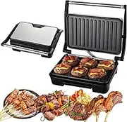 Sandwich Toaster, 850w Electric Panini Press with Non-Stick Coating, Electric Health Grill, Double Sided Heating Toaster for Deep Toasted Sandwiches, Suitable for Home Kitchen Restaurant