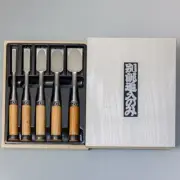 Japanese Vintage chisel 5 Set NOMI Professional Use Woodworking Tool w/Box