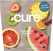 Cure Hydration | Plant-Based Electrolyte Drink Mix | No Added Sugar | FSA & HSA | Non-GMO | Vegan | 28ct - Tropical Variety Pack
