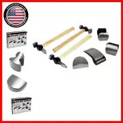 Heavy-Duty Auto Body Repair Kit: 3 Hammers & 4 Dollies with Hickory Handles
