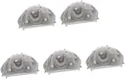 [DEARMAMY] 5pcs Pearl Beret Women's Cashmere Beret Light Grey Plastic