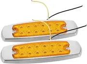2pcs Electroplated LED Trailer Side Marker Lights High Brightness Truck Warning Lights for Enhanced Visibility Vehicles Durable Car Side Lamps for Trailers and Rvs