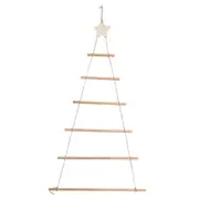 DIY Wooden Christmas Tree Wooden Wall Hanging Christmas Tree New Year Decoration for Home Ornaments Wood Color